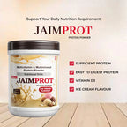 Jaimprot Protein Powder – Multivitamin & Multimineral Nutritional Drink with DHA | Ice Cream Flavour | 200g