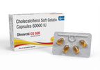 Dhruvcal-D3 60K – Cholecalciferol Soft Gelatin Capsules (60,000 IU) | Pack of 40